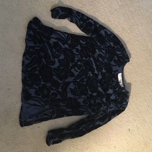 Velvet blue short dress