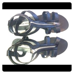 Steve Madden Black Gladiator Sandals