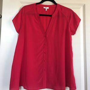 Joie Red 100% Silk blouse. Brand new!!!