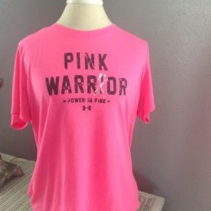 Under Armour semi-fit tshirt pink warrior