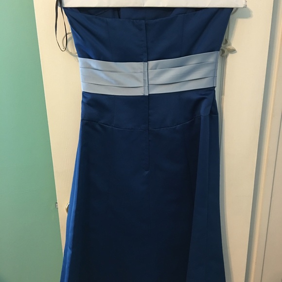Satin Blue Bow Tea Formal - Picture 3 of 3