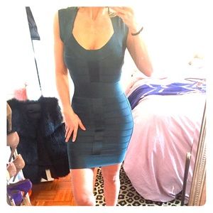 French Connection Teal Bodycon Dress