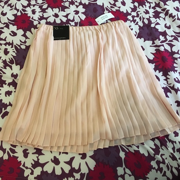 NWT Pale Pink Pleated Skirt from Banana Republic
