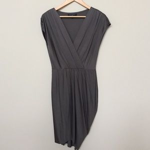 Banana Republic Gray Silk Dress