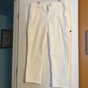 Talbots ivory capris. Size 16.