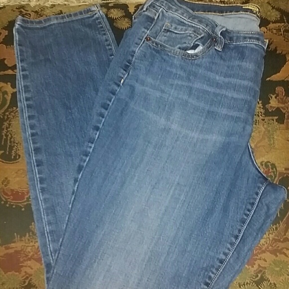 med-dark wash skinny jeans - Picture 1 of 4