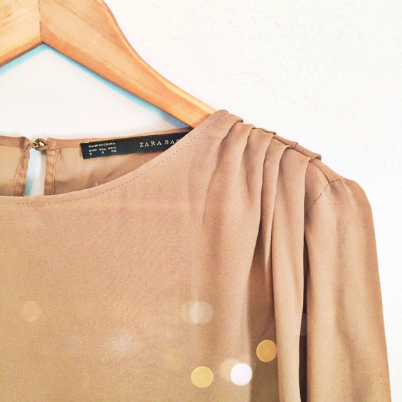 Zara Tops - Zara pleated shoulder blouse