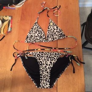Volcom leopard print bikini.