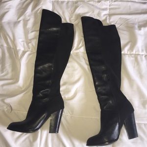 Black knee high boots
