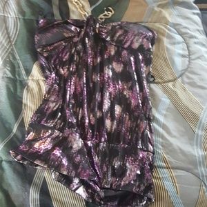 Purple and silver club top