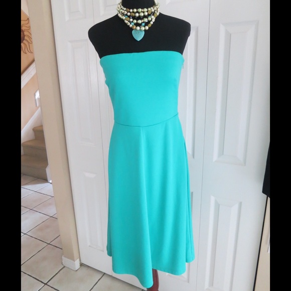Turquoise Strapless Dress