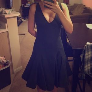 Olive green cocktail dress