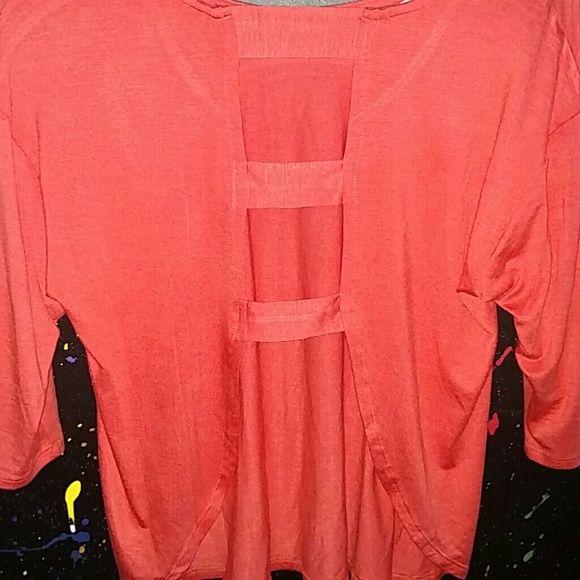 CORAL CAGED OPEN BACK TOP - Picture 3 of 3