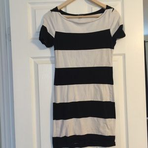 Forever 21 Black and White Striped Dress Small
