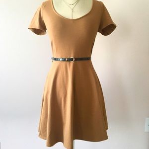 Mustard Skater Dress