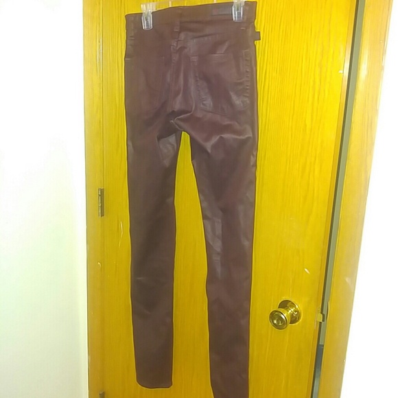 Rock and Republic dark red leather like pants
