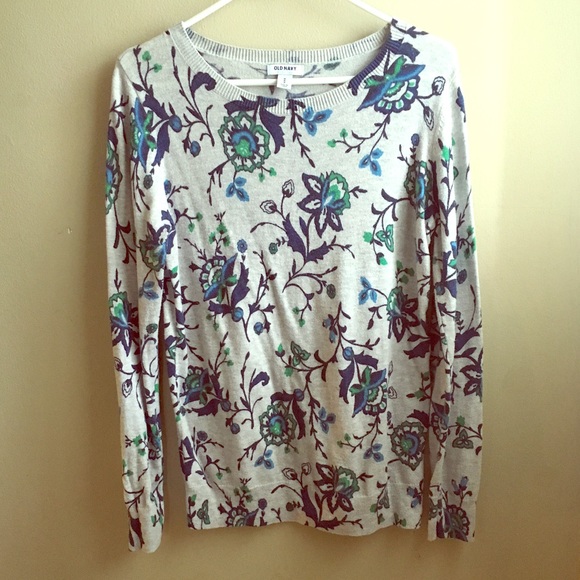 Floral patterned spring sweater
