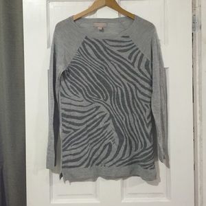 Grey animal print sweater