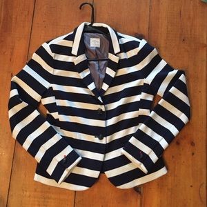 Blue and white stripped jacket