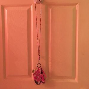 Vera Bradley lanyard and card holder
