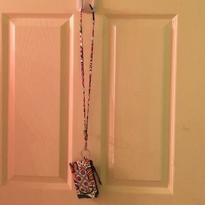 Vera Bradley lanyard and card holder