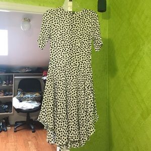H&M White dress with black pocka dots