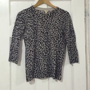 Leopard print crew neck