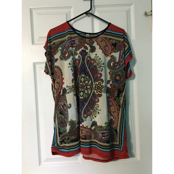 Paisley print top