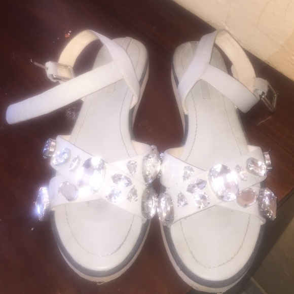 Zara basic collection diamond sandals Sz 40