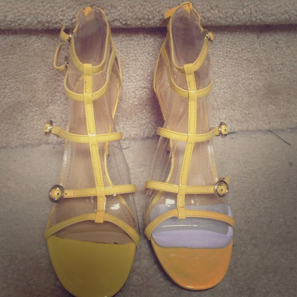 Nine West Yellow Heels