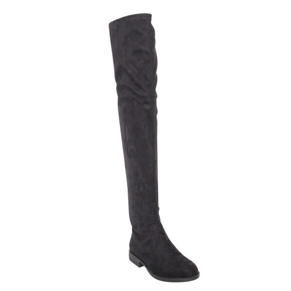 Bamboo Stretch Side Zipper Thigh High Boots