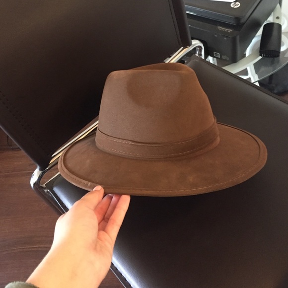 Brown suede hat
