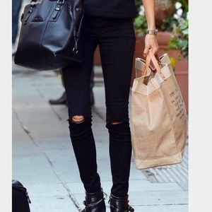 TopShop Jaime high waist moto ripped jeans