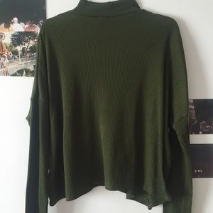 Deep Green Mock Turtleneck