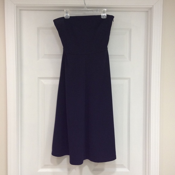 Limited Navy Strapless Dress