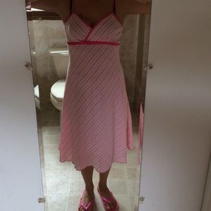 Pink and white sun dress