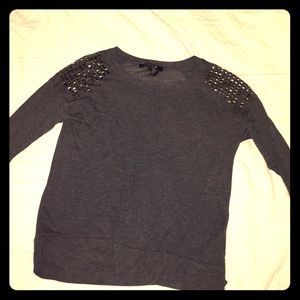 Forever21 Grey Studded Sweater