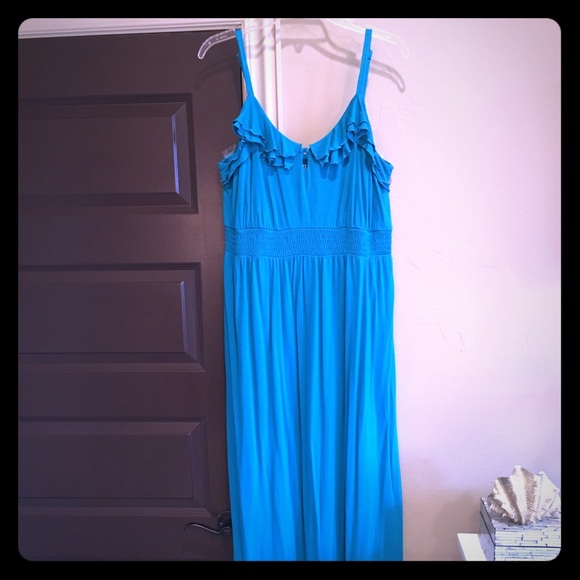 💙Blue Ruffle Maxi Dress-Old Navy-size XL