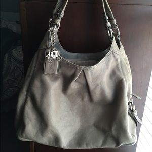 Coach grey purse handbag