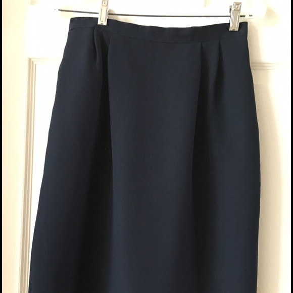 Dark navy blue fully lined pencil skirt size 8p - Picture 1 of 4
