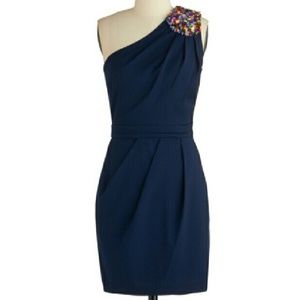 One Shoulder Beaded Dress