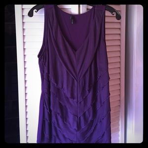 Purple ruffle tank