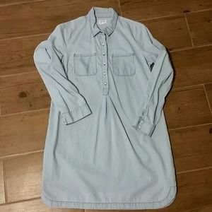 Lightweight cotton faux denim Lt blue casual dress