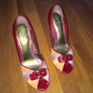 Spunky multi colored high heels