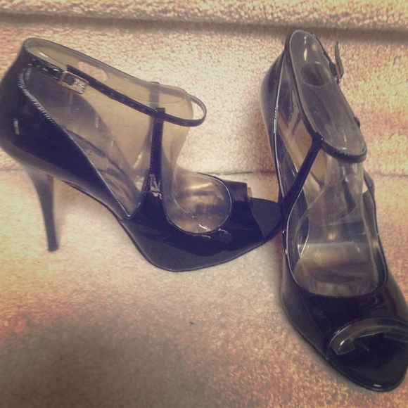 Black Strapped Heels