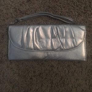 Silver Wristlet Wallet/Purse