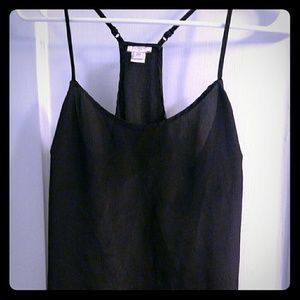 Sheer black J Crew camisole