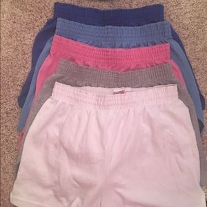 5 pairs of youth large soffe shorts all together.