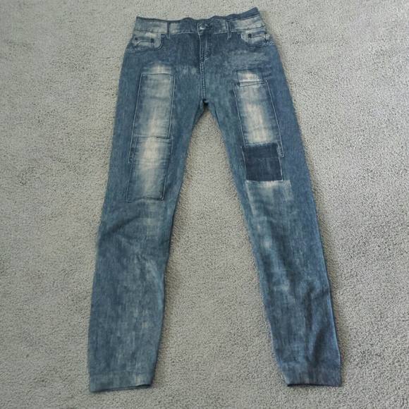 Blue jean printed legging