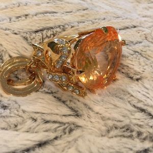 Juicy Couture giant heart stone key ring